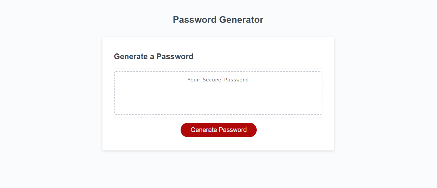 JS password generator